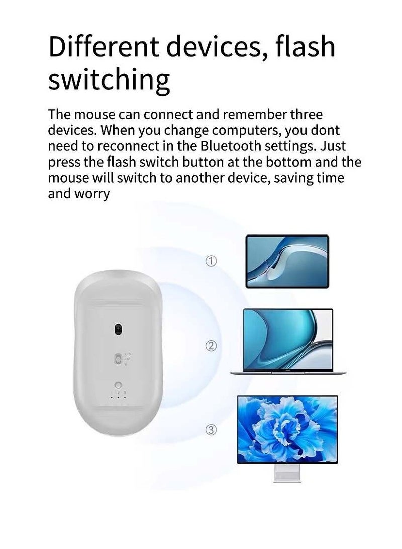 HUAWEI - Metal wheel 2.4G Wireless Bluetooth Mouse Dual modes CD26SE for Matebook laptop Grey - Image 1