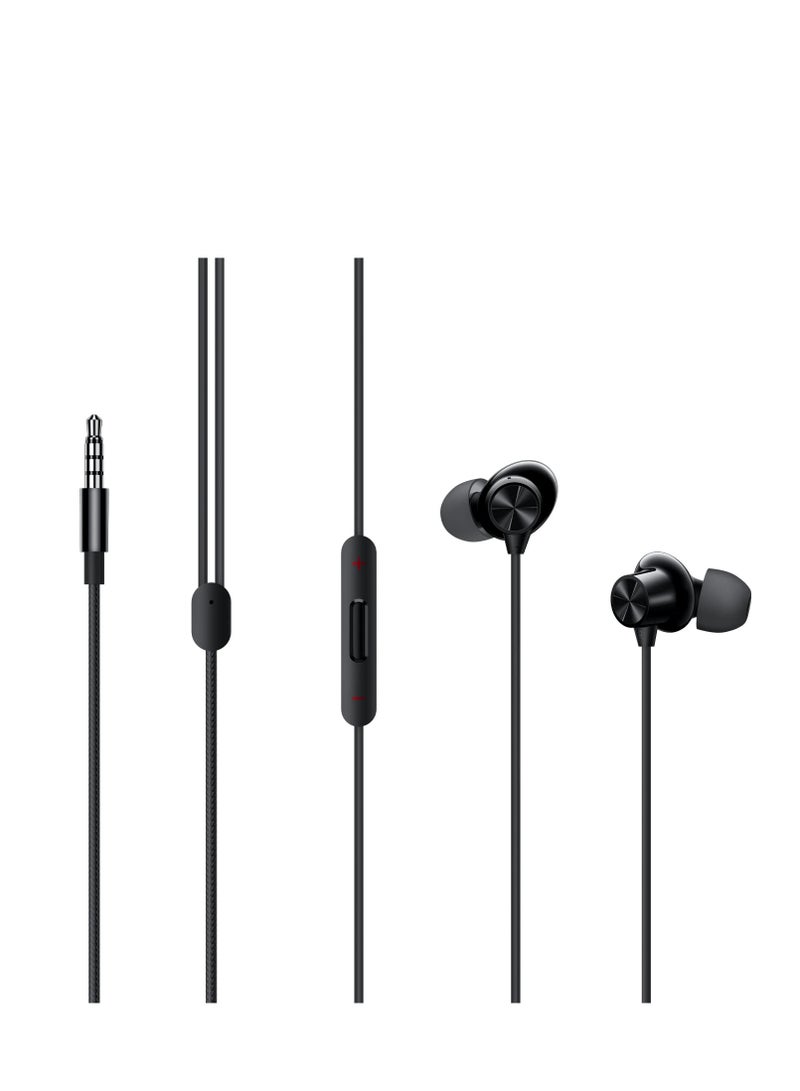 OnePlus - Nord Wired Earphones With Mic, 3.5mm Audio Jack, Enhanced Bass With 9.2mm Dynamic Drivers, In-Ear Wired Earphone Black - Image 1