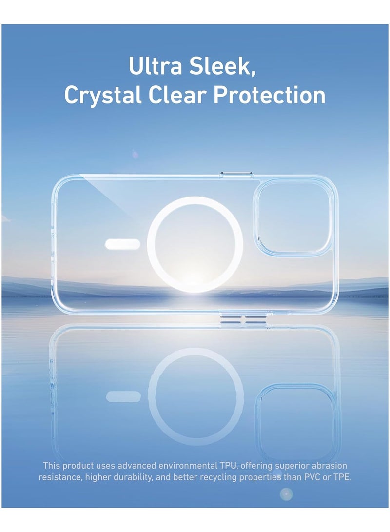 Anker - MagGo Clear Magnetic Phone Case Cover for iPhone 15 Pro Max, Ultra-Slim and Durable Protective Cover, iPhone Case Compatible with MagSafe, Clear Case Exclusively Designed for iPhone 15 Pro Max Clear - Image 1