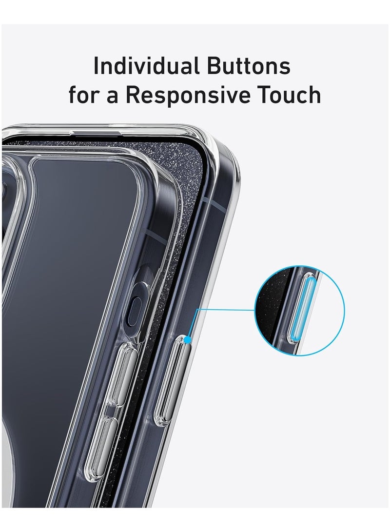 Anker - MagGo Clear Magnetic Phone Case Cover for iPhone 15 Pro Max, Ultra-Slim and Durable Protective Cover, iPhone Case Compatible with MagSafe, Clear Case Exclusively Designed for iPhone 15 Pro Max Clear - Image 1