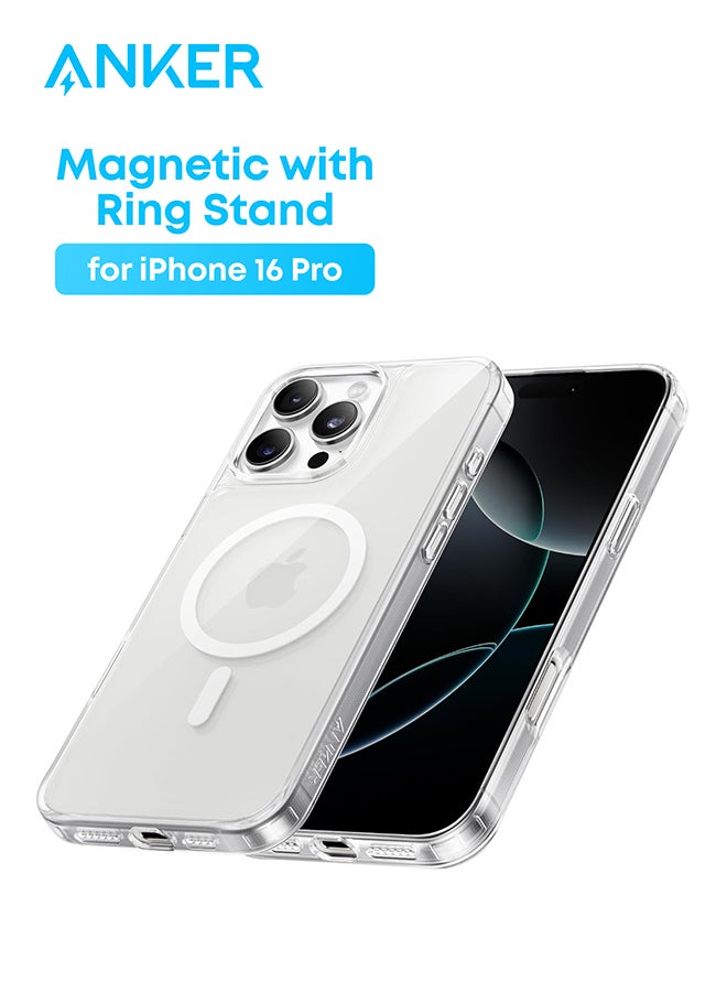 Anker for iPhone 16 Pro Case Cover, Compatible with MagSafe, Military-Grade Protection, Yellowing Resistant, Scratch-Resistant Back, Magnetic Phone Case for iPhone 16 Pro, Classic Series Clear  - Image 1