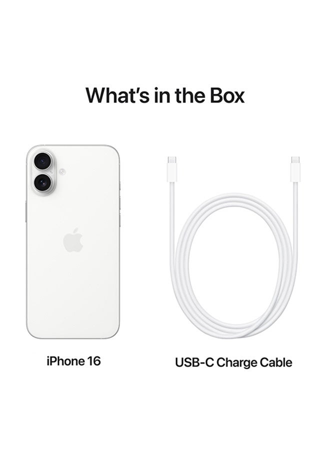 Apple - iPhone 16 256GB White 5G With FaceTime - Middle East Version - Image 1