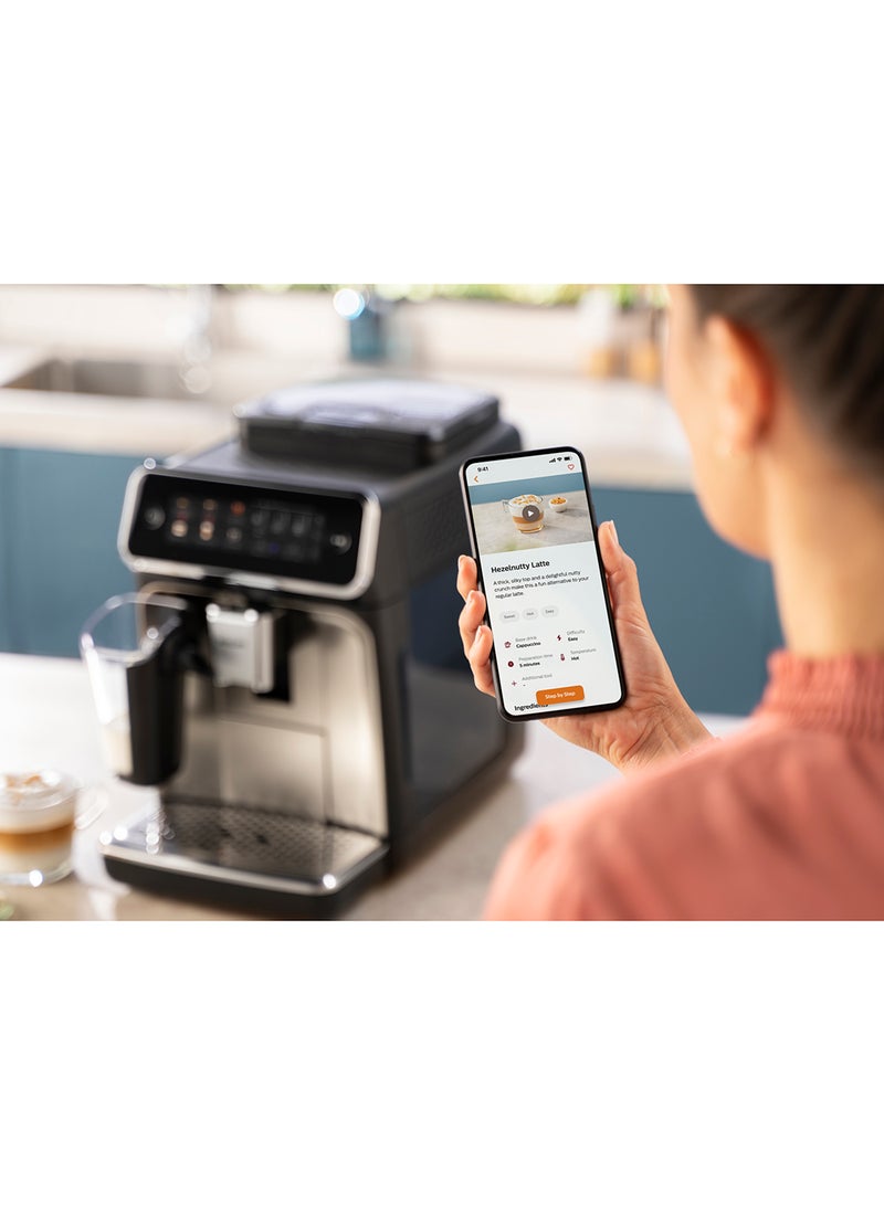 Philips Fully Automatic Espresso Machine Series 3300 - 6 Beverages, LatteGo, SilentBrew, Coloured Touch Display, Ceramic Grinder 1.8 L 1500 W EP3347/90 Black Chrome - Image 5