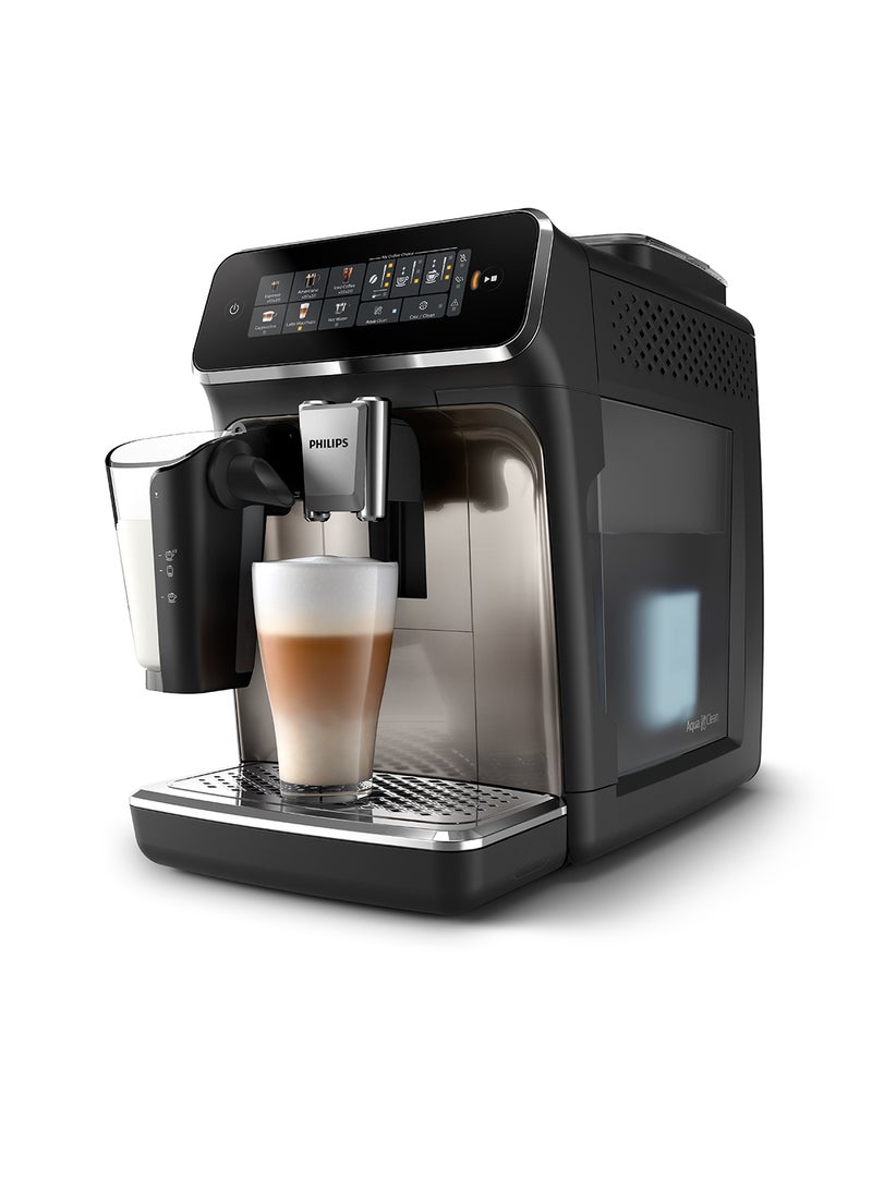 Philips Fully Automatic Espresso Machine Series 3300 - 6 Beverages, LatteGo, SilentBrew, Coloured Touch Display, Ceramic Grinder 1.8 L 1500 W EP3347/90 Black Chrome - Image 4