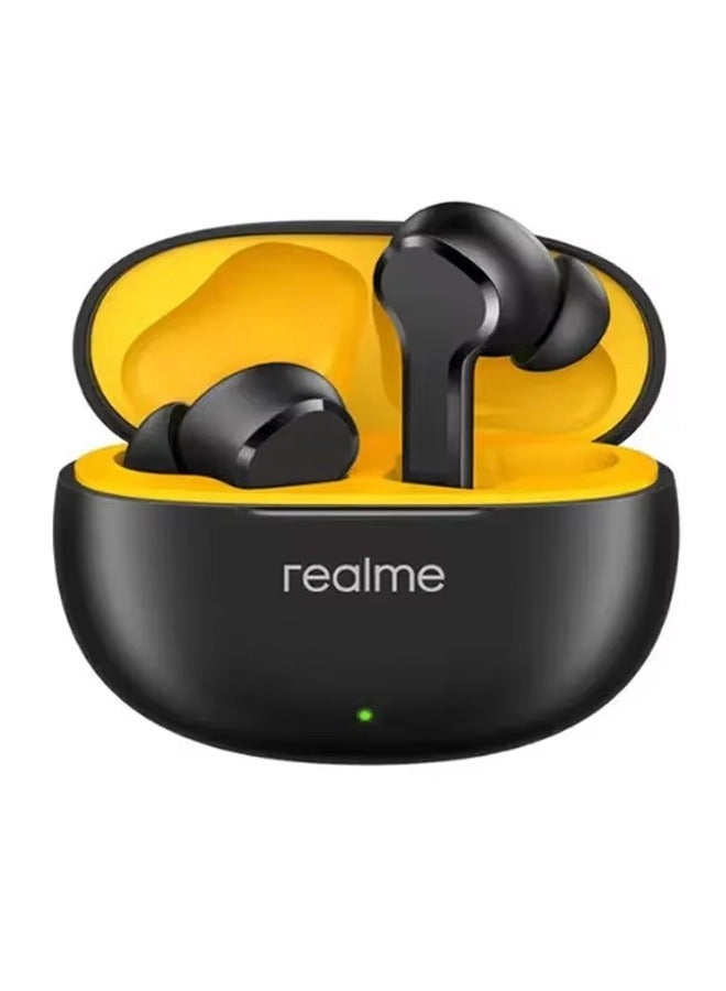 Original TWS Wireless Earphone AI ENC Bluetooth 5.4 IPX5 Waterproof 38 Hours Battery Life Headphone realme Buds T110-Black