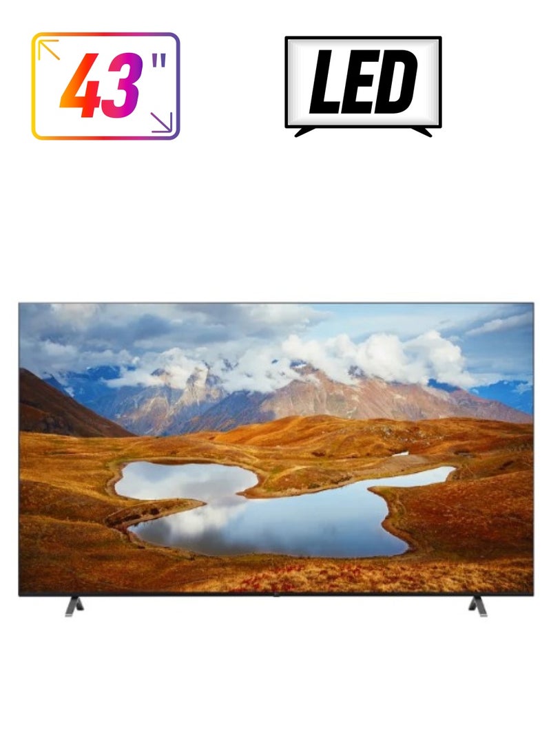 إل جي - LG 43 Inch 4K UHD Smart TV LED Built-in Receiver With Magic Remote - 43UR801COLJ Black - Image 1
