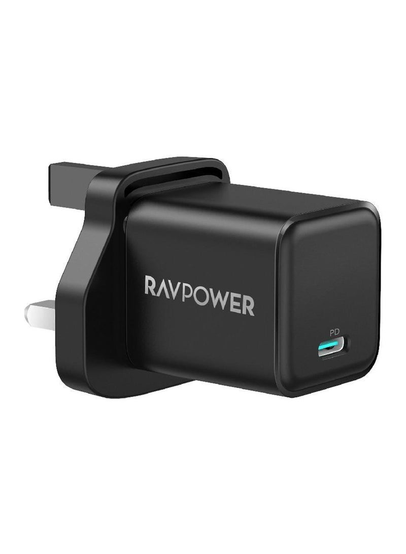 شاحن حائط RAVPOWER GaN PD 20W 1C أبيض