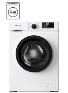 Bompani 6 Kg Front Load Washing Machine, 16 Programs, LED Display, Push Button & Knob Control, IPX4 Rating With One Year Warranty 1950 W BI2876 White  - Image 1
