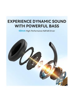 EDIFIER W600BT Wireless Sterio Headphones ,BT5.1,Mic,3.5mm,USB-C,30H Playback Black  - Image 2