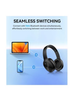 EDIFIER W600BT Wireless Sterio Headphones ,BT5.1,Mic,3.5mm,USB-C,30H Playback Black  - Image 5