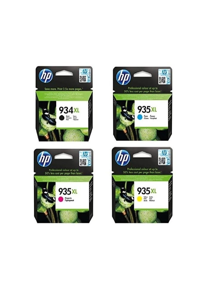 HP 934XL Multipack Original Ink Cartridges With High Yield For Officejet Pro Black, Cyan, Magenta, Yellow