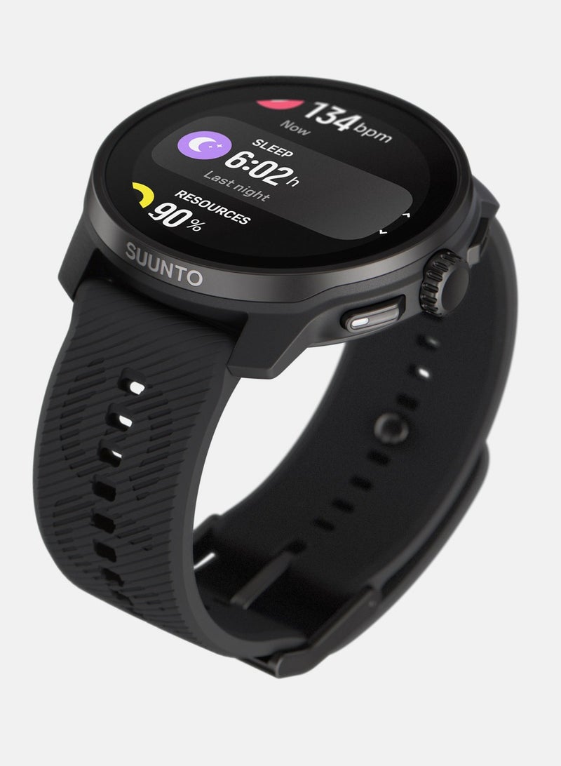 Suunto Race Stainless Performance Watch | 45mm HD AMOLED Screen, Digital Crown, HRV, Race, Train, Recover, Long Battery, Offline Maps, Dual-band GPS/GNSS, 95+ Sports Mode, Planner - All Black  - Image 2