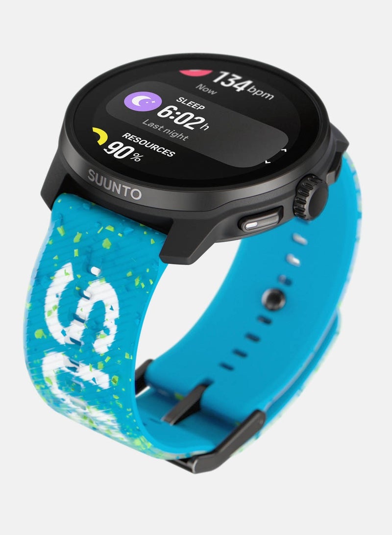 Suunto Race S Stainless Performance Watch | 45mm HD AMOLED Screen, Digital Crown, HRV, Race, Train, Recover, Long Battery, Offline Maps, Dual-band GPS/GNSS, 95+ Sports Mode, Planner - Power Blue  - Image 2