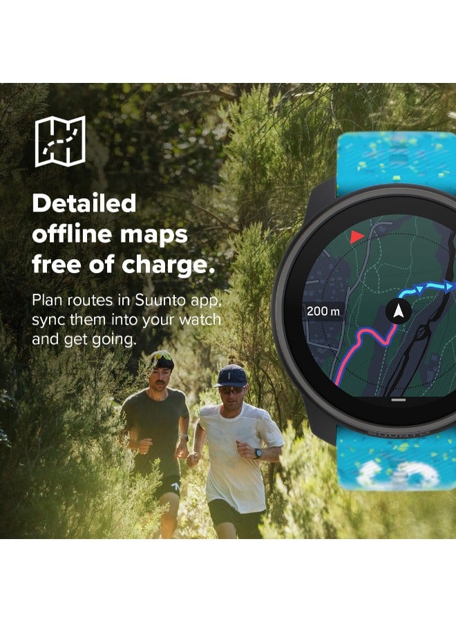 Suunto Race S Stainless Performance Watch | 45mm HD AMOLED Screen, Digital Crown, HRV, Race, Train, Recover, Long Battery, Offline Maps, Dual-band GPS/GNSS, 95+ Sports Mode, Planner - Power Blue  - Image 5