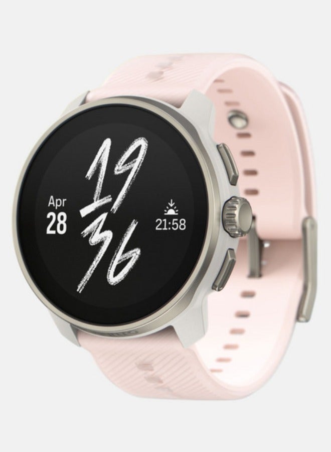 سانتو ساعة الأداء RACE S المصنوعة من الفولاذ المقاوم للصدأ | شاشة AMOLED عالية الدقة 45 مم، تاج رقمي، HRV، سباق، تدريب، استعادة، بطارية طويلة، خرائط غير متصلة، GPS/GNSS مزدوج النطاق، 95+ وضع رياضي، مخطط - وردي قوي - Image 1