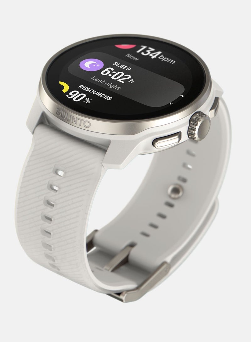 Suunto Race S Stainless Performance Watch | 45mm HD AMOLED Screen, Digital Crown, HRV, Race, Train, Recover, Long Battery, Offline Maps, Dual-band GPS/GNSS, 95+ Sports Mode, Planner - Powder Grey  - Image 2