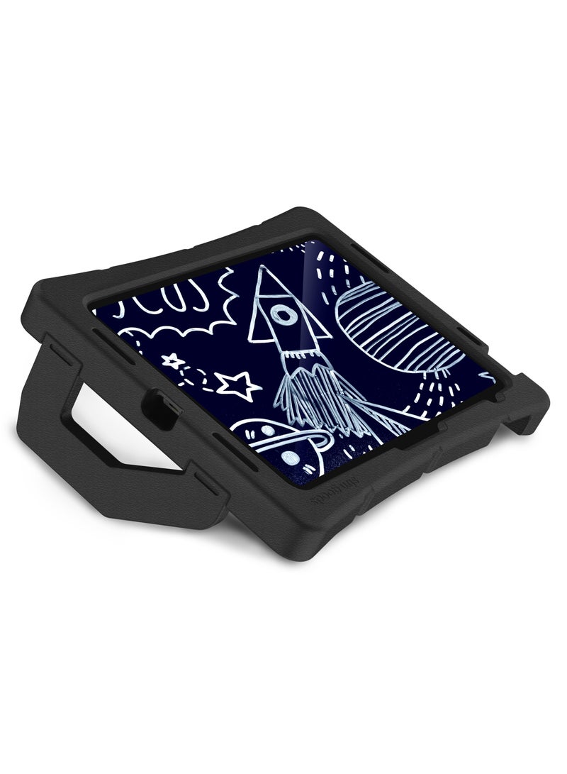 STM Duxling Case for iPad 10th Gen 2022 | Drop Proof, Spill Proof, Kid Proof Cover w/ Stand, Ultra Lightweight, 2-Handle Design, Made for K-2 Kids - Black - Image 5