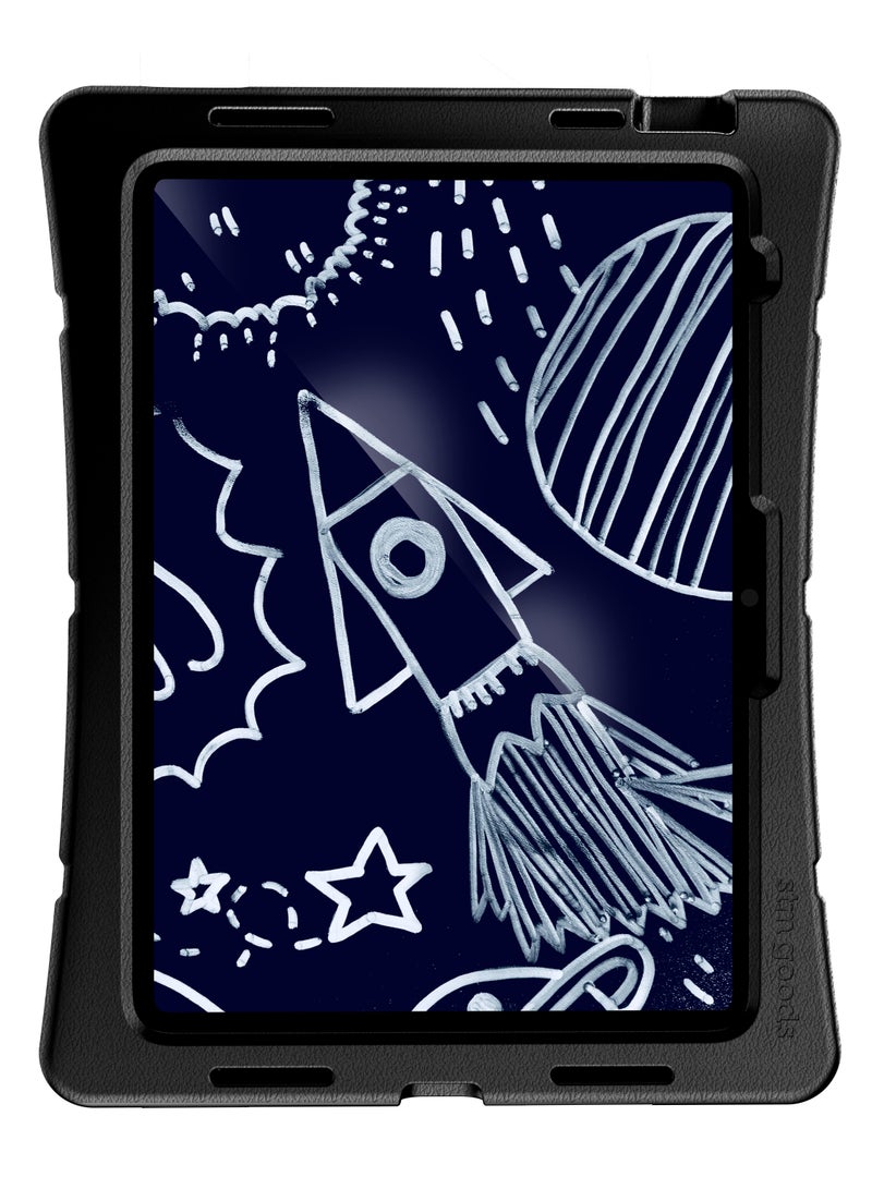STM Duxling Case for iPad 10th Gen 2022 | Drop Proof, Spill Proof, Kid Proof Cover w/ Stand, Ultra Lightweight, 2-Handle Design, Made for K-2 Kids - Black - Image 2