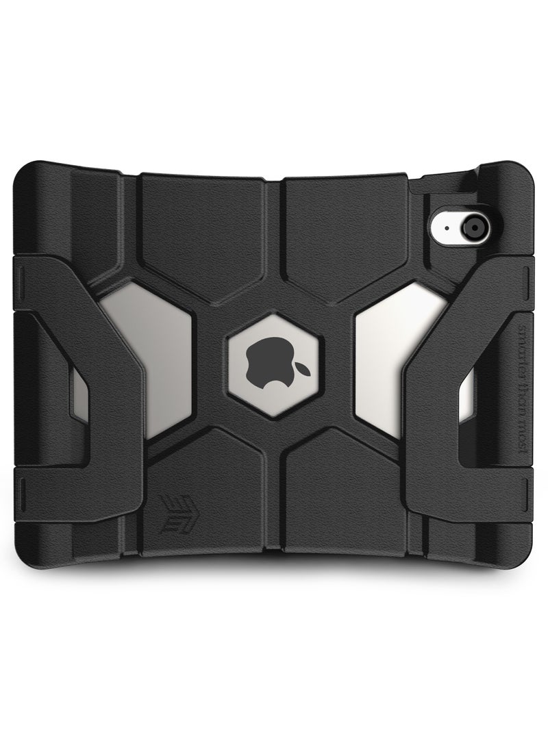 STM Duxling Case for iPad 10th Gen 2022 | Drop Proof, Spill Proof, Kid Proof Cover w/ Stand, Ultra Lightweight, 2-Handle Design, Made for K-2 Kids - Black - Image 3
