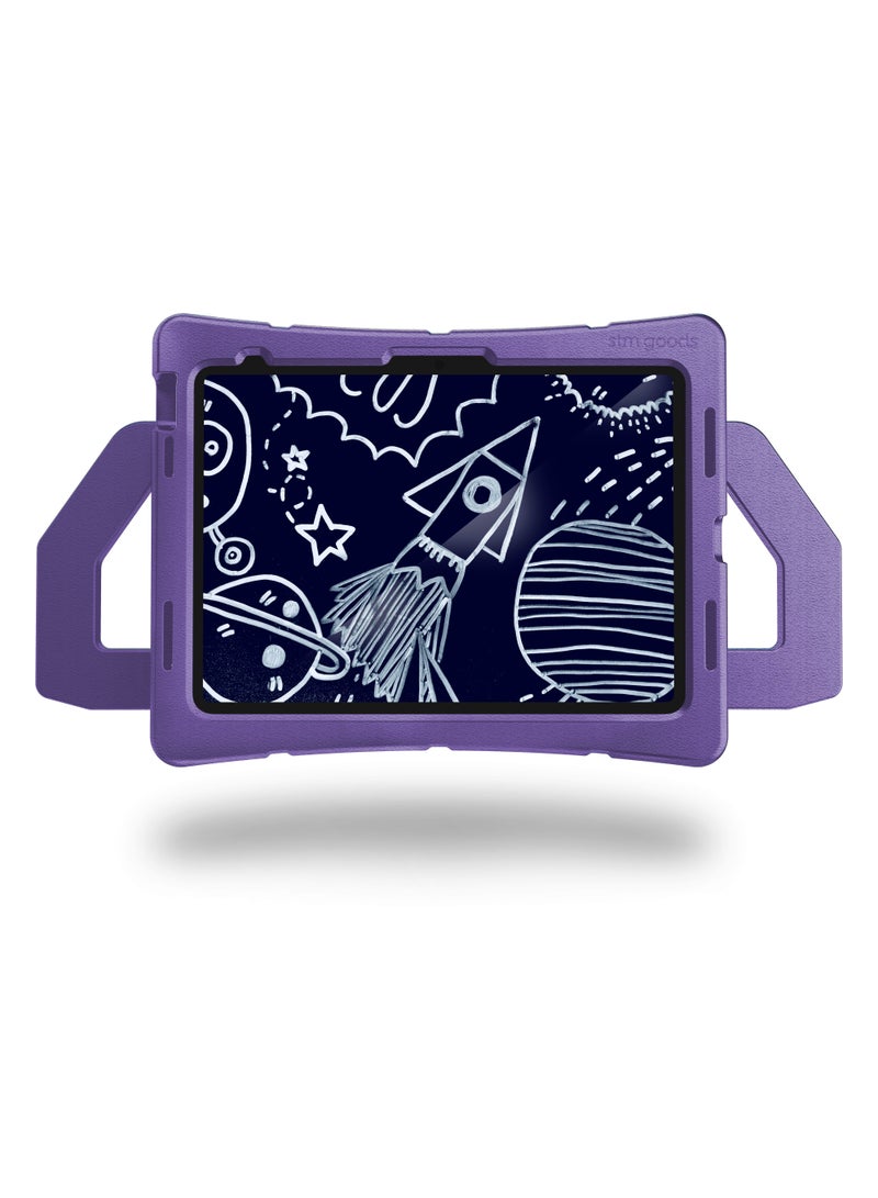 STM Duxling Case for iPad 10th Gen 2022 | Drop Proof, Water Proof, Kid Proof Cover w/ Stand, Ultra Lightweight, 2-Handle Design, Made for K-2 Kids - Purple - Image 1