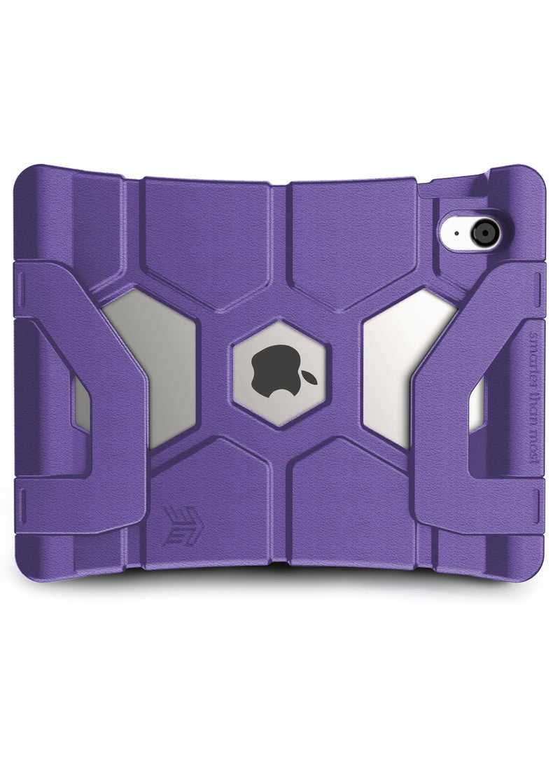 STM Duxling Case for iPad 10th Gen 2022 | Drop Proof, Water Proof, Kid Proof Cover w/ Stand, Ultra Lightweight, 2-Handle Design, Made for K-2 Kids - Purple - Image 2