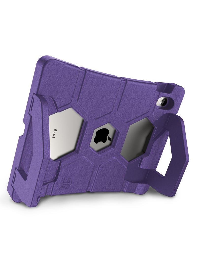 STM Duxling Case for iPad 10th Gen 2022 | Drop Proof, Water Proof, Kid Proof Cover w/ Stand, Ultra Lightweight, 2-Handle Design, Made for K-2 Kids - Purple - Image 3
