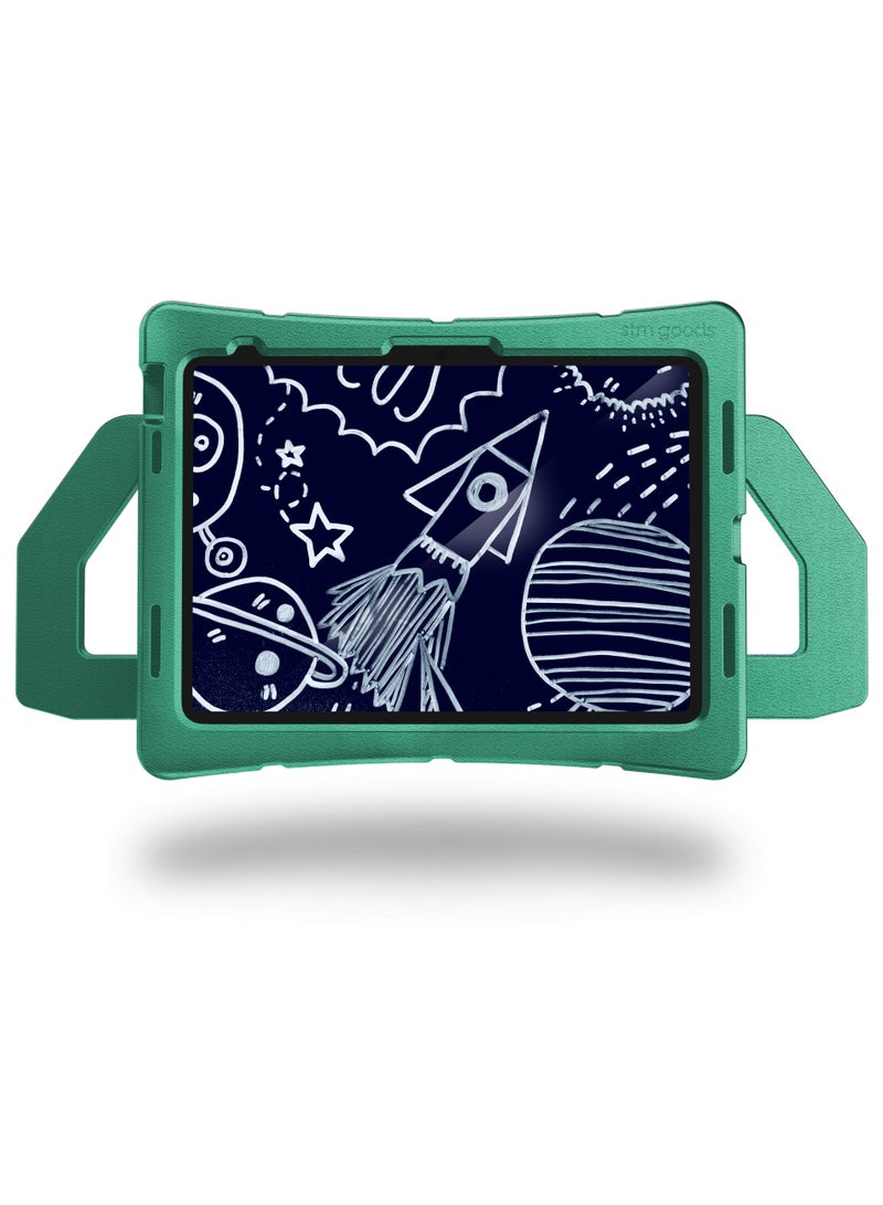STM Duxling Case for iPad 10th Gen 2022 | Drop Proof, Water Proof, Kid Proof Cover w/ Stand, Ultra Lightweight, 2-Handle Design, Made for K-2 Kids - Green - Image 1