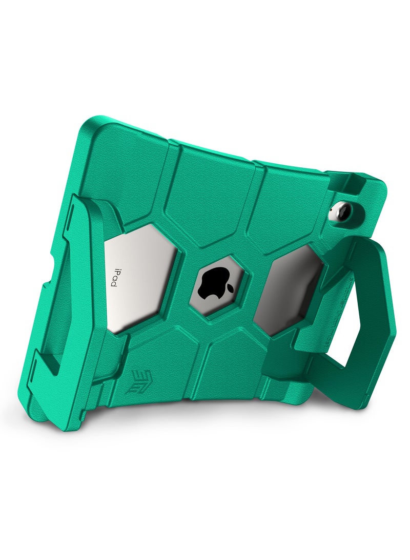 STM Duxling Case for iPad 10th Gen 2022 | Drop Proof, Water Proof, Kid Proof Cover w/ Stand, Ultra Lightweight, 2-Handle Design, Made for K-2 Kids - Green - Image 3