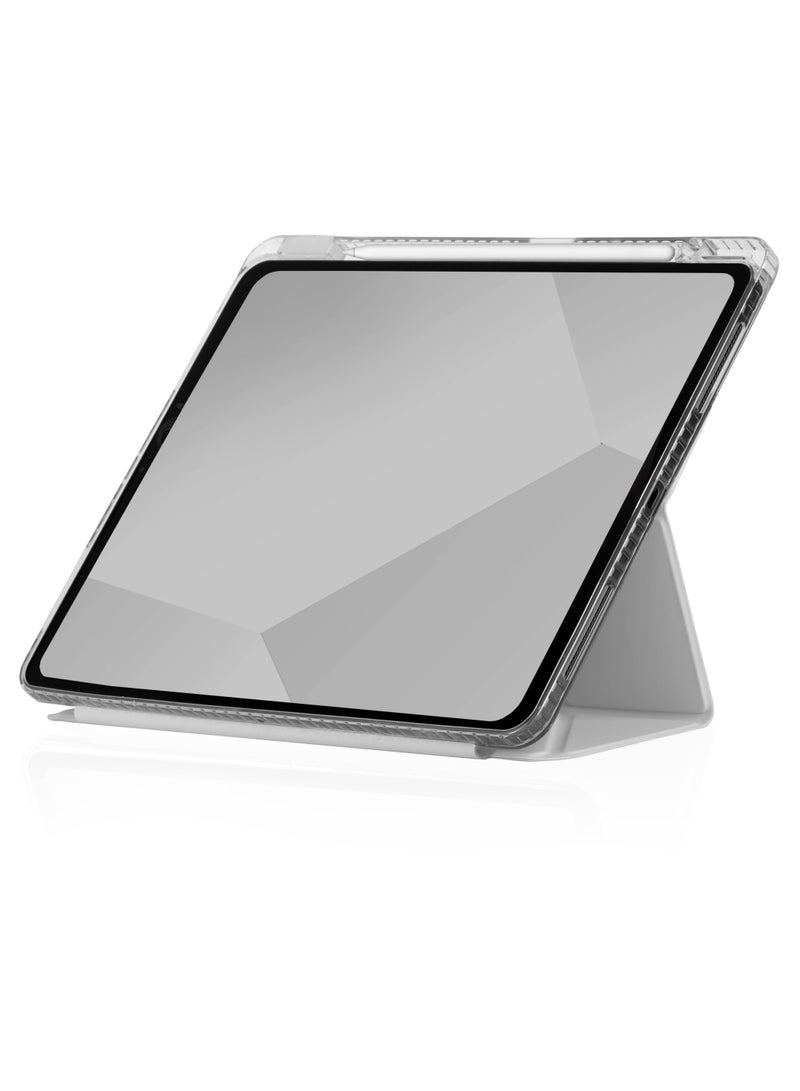 STM Opp Case or Apple iPad Air 13" M2 2024 | Slim, Lightweight Protective Folio Cover, Anti-Scratch/Anti-Slip, Transparent Back, w/ Apple Pencil Storage, Supports Auto Sleep/Wake Function Grey - Image 4