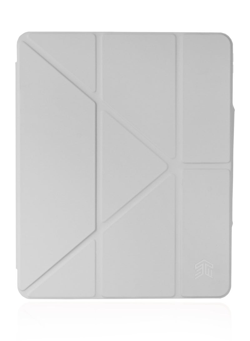 STM Opp Case or Apple iPad Air 13" M2 2024 | Slim, Lightweight Protective Folio Cover, Anti-Scratch/Anti-Slip, Transparent Back, w/ Apple Pencil Storage, Supports Auto Sleep/Wake Function Grey - Image 2