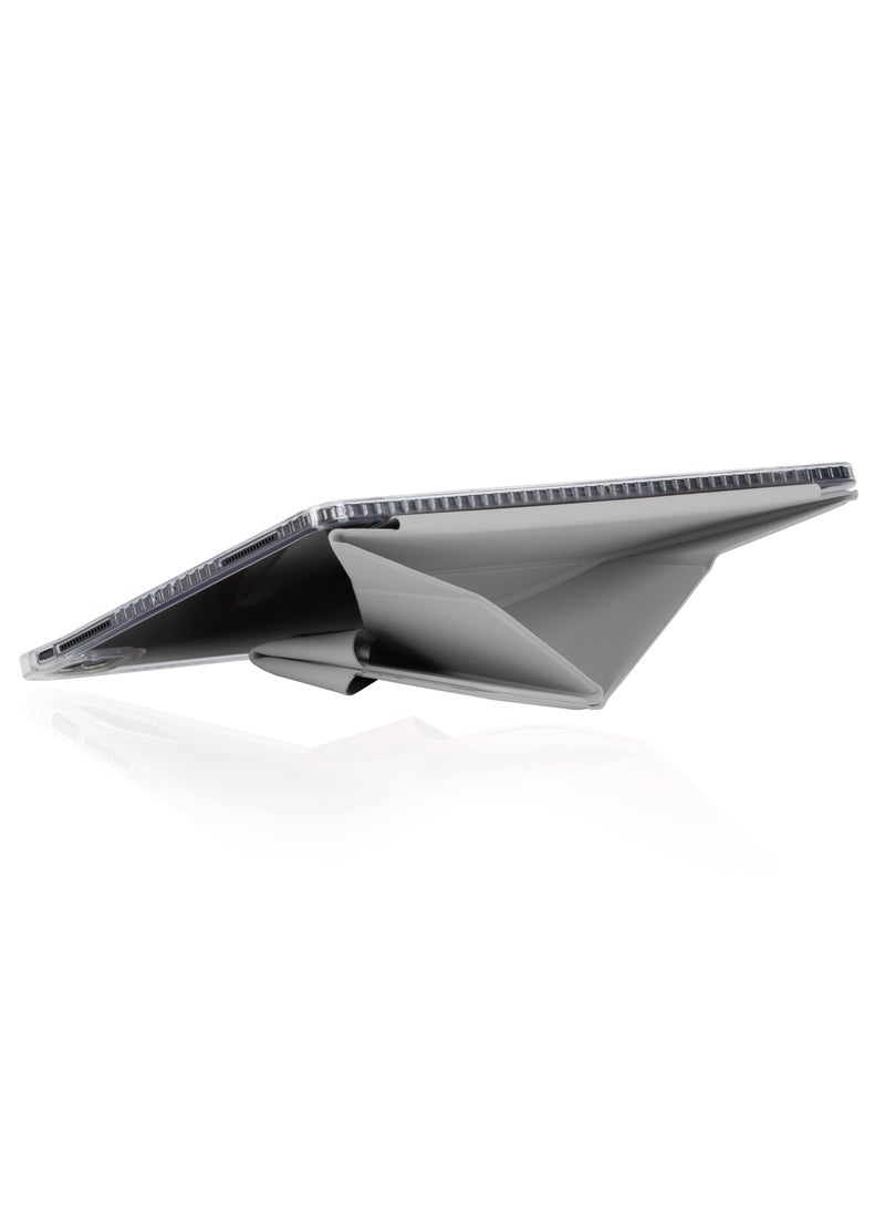 STM Opp Case or Apple iPad Air 13" M2 2024 | Slim, Lightweight Protective Folio Cover, Anti-Scratch/Anti-Slip, Transparent Back, w/ Apple Pencil Storage, Supports Auto Sleep/Wake Function Grey - Image 5