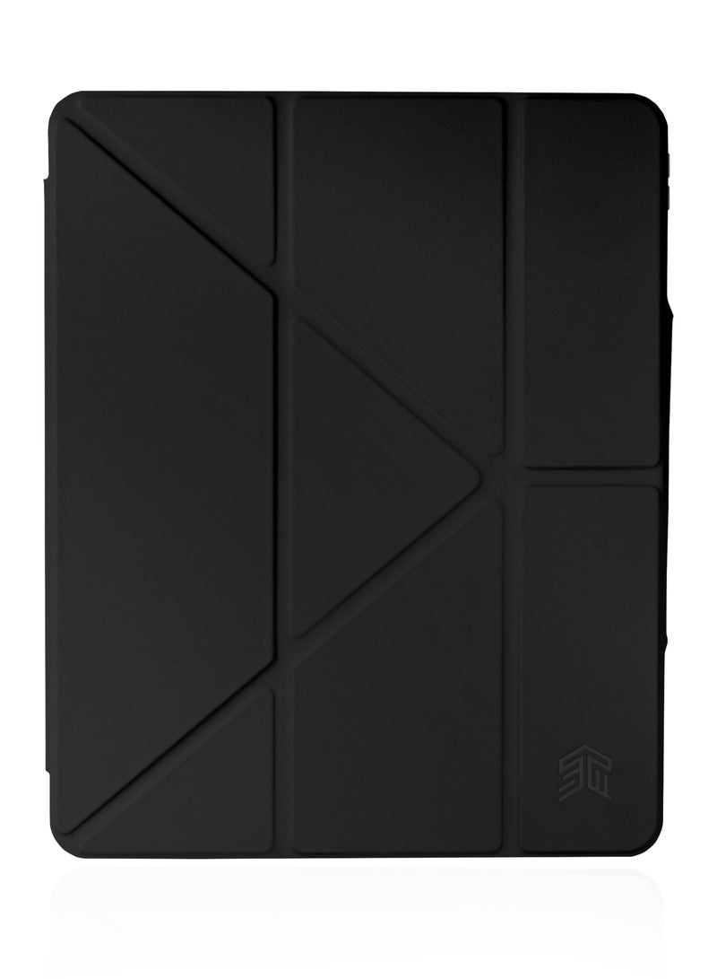 Opp Case or Apple iPad Air 13" M2 2024 | Slim, Lightweight Protective Folio Cover, Anti-Scratch/Anti-Slip, Transparent Back, w/ Apple Pencil Storage, Supports Auto Sleep/Wake Function Black