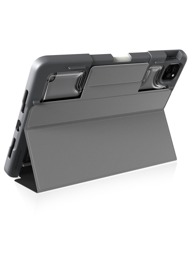 STM Dux Plus for Apple iPad Pro 13" M4 2024 - Ultra Protective Case, Clear Transparent Back, Military Drop Test Certified w/ Apple Pencil Storage, Supports Auto Sleep/Wake Function Black - Image 2