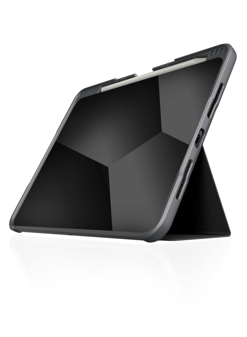 STM Dux Plus for Apple iPad Pro 13" M4 2024 - Ultra Protective Case, Clear Transparent Back, Military Drop Test Certified w/ Apple Pencil Storage, Supports Auto Sleep/Wake Function Black - Image 3