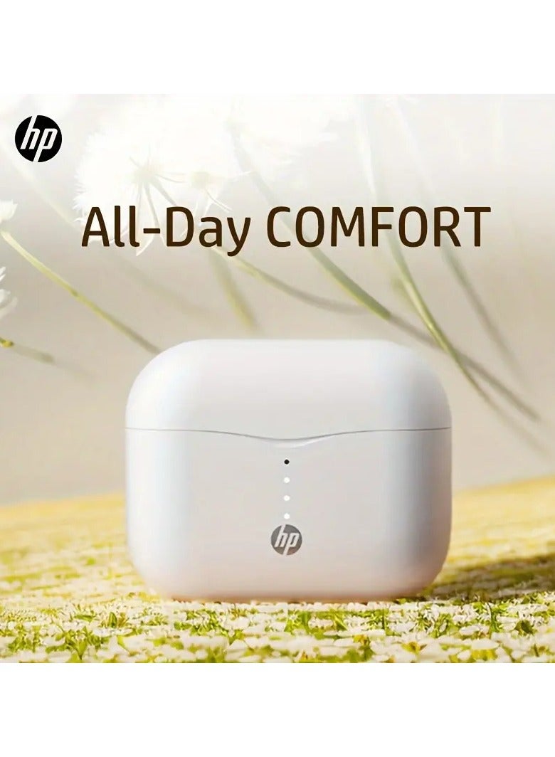 HP - Wireless Headphones, Bt Earphones With Built-In Microphone, Provide Over 30 Hours Of Battery Life And Are Compatible With Android, Apple, And Other Types Of Mobile Devices White - Image 1
