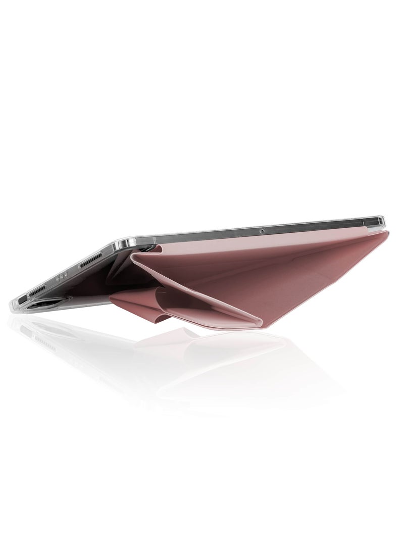 STM Opp Case for Apple iPad Air 11" M2 (iPadPro 11 Gen 4-1 / iPadAir 10.9 Gen 5/4| Slim Light Protective Cover, Anti-Scratch Transparent Back, w/ Apple Pencil Storage, Auto Sleep/Wake Pink - Image 5