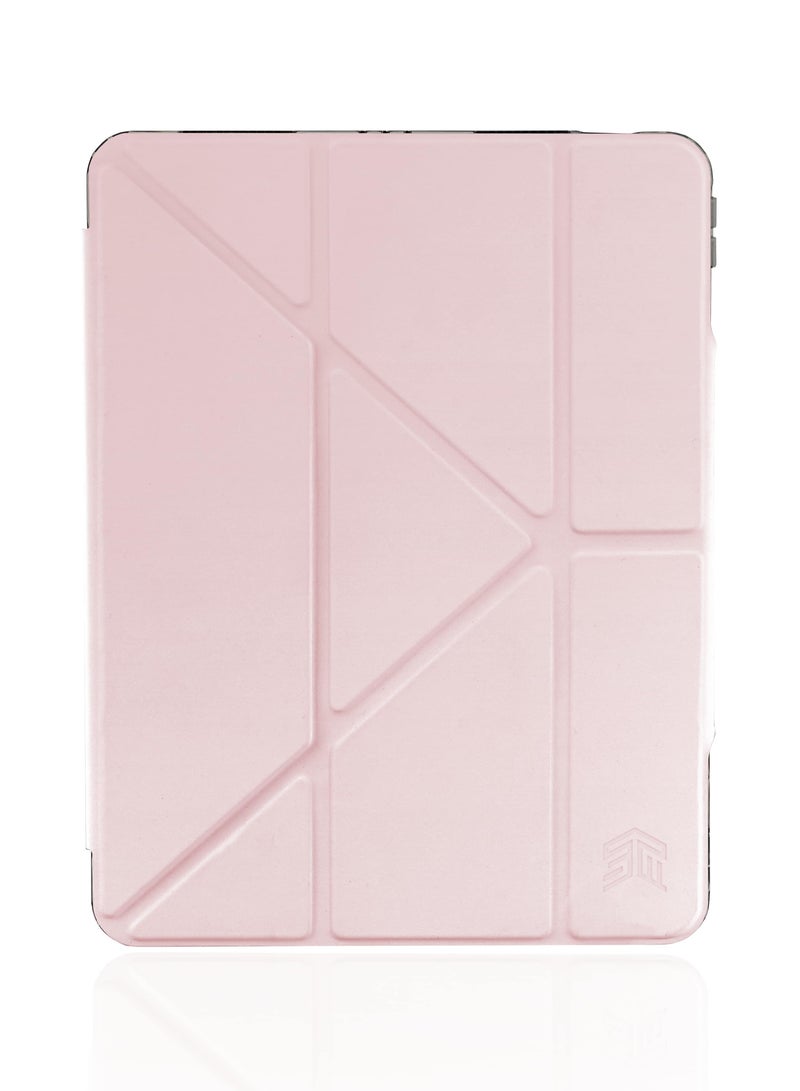 STM Opp Case for Apple iPad Air 11" M2 (iPadPro 11 Gen 4-1 / iPadAir 10.9 Gen 5/4| Slim Light Protective Cover, Anti-Scratch Transparent Back, w/ Apple Pencil Storage, Auto Sleep/Wake Pink - Image 2