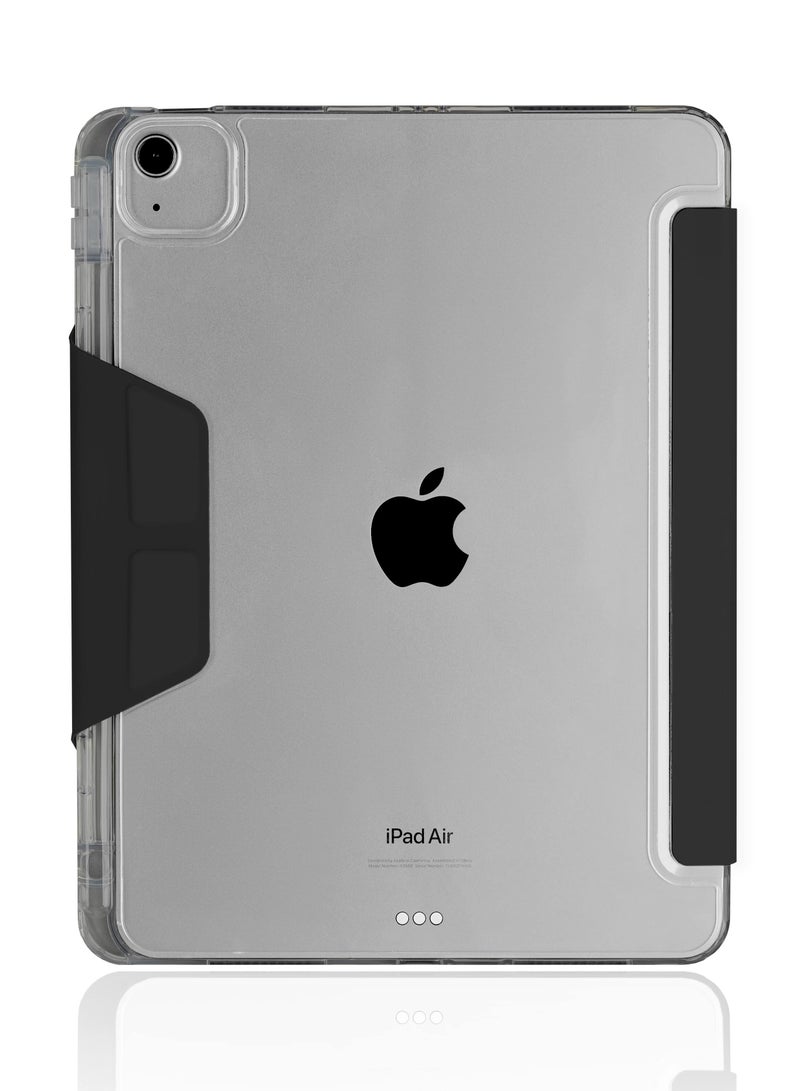 STM Opp Case for Apple iPad Air 11" M2 (iPadPro 11 Gen 4-1 / iPadAir 10.9 Gen 5/4| Slim Light Protective Cover, Anti-Scratch Transparent Back, w/ Apple Pencil Storage, Auto Sleep/Wake Black - Image 1