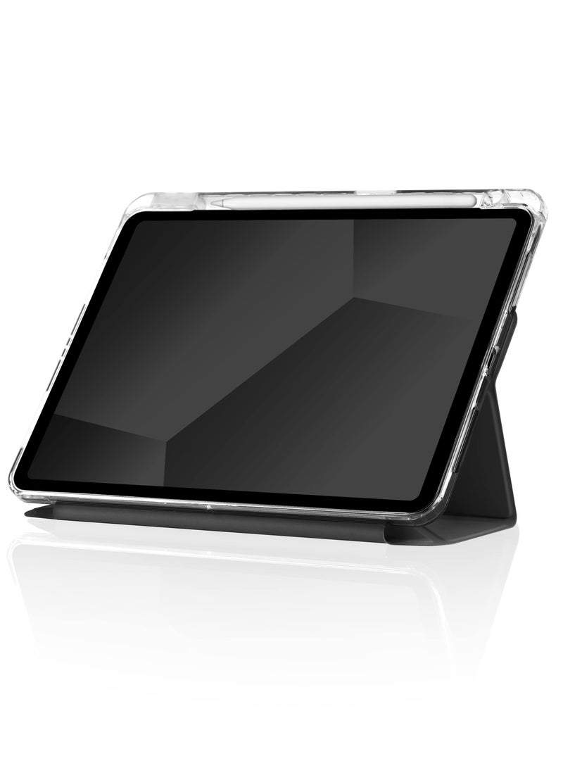 STM Opp Case for Apple iPad Air 11" M2 (iPadPro 11 Gen 4-1 / iPadAir 10.9 Gen 5/4| Slim Light Protective Cover, Anti-Scratch Transparent Back, w/ Apple Pencil Storage, Auto Sleep/Wake Black - Image 3