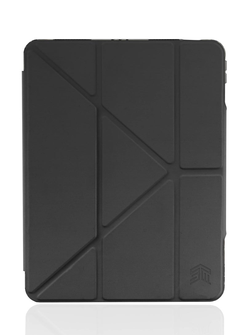 STM Opp Case for Apple iPad Air 11" M2 (iPadPro 11 Gen 4-1 / iPadAir 10.9 Gen 5/4| Slim Light Protective Cover, Anti-Scratch Transparent Back, w/ Apple Pencil Storage, Auto Sleep/Wake Black - Image 2