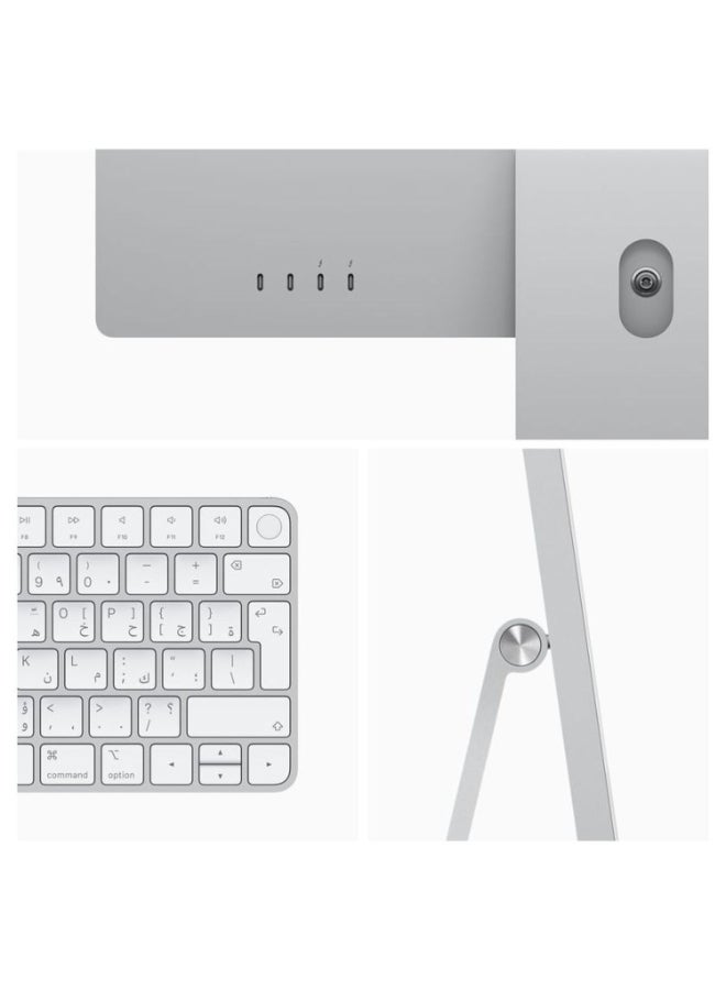 أبل - iMac AIO With 24-Inch Display, M1 Chip 7-core GPU Processor/8GB RAM/256GB SSD/macOS Big Sur English Silver - Image 1