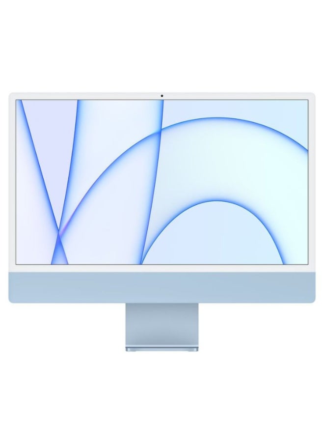 Apple iMac AIO With 24-Inch Display, M1 Chip 8-core GPU Processor/8GB RAM/512GB SSD/macOS Big Sur English Blue  - Image 1