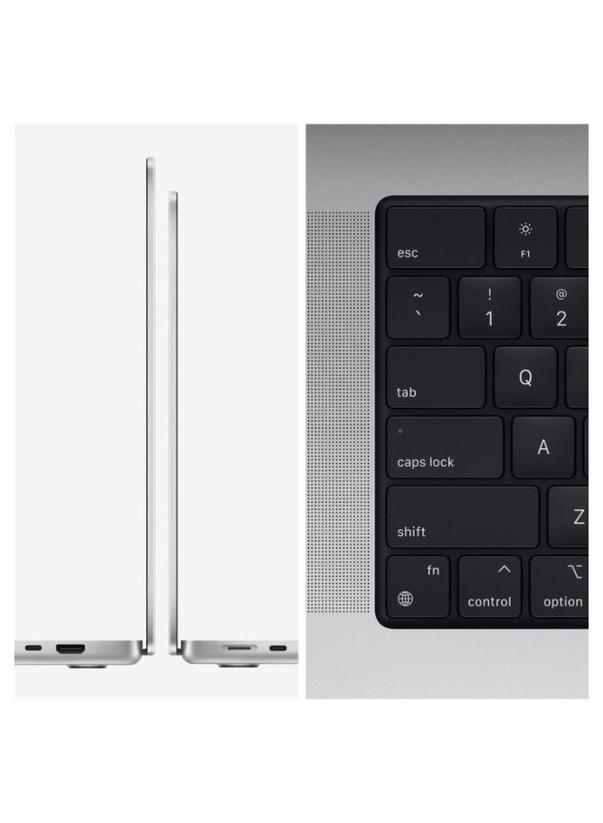 Apple - MacBook Pro Laptop With 14-Inch Display, M1 Pro chip with 10‑core CPU and 16‑core GPU Processor/16GB RAM/1TB SSD/macOS Big Sur English/Arabic Silver - Image 1