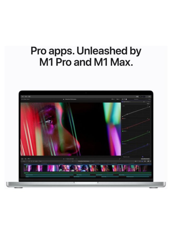 Apple - MacBook Pro Laptop With 14-Inch Display, M1 Pro chip with 10‑core CPU and 16‑core GPU Processor/16GB RAM/1TB SSD/macOS Big Sur English/Arabic Silver - Image 1