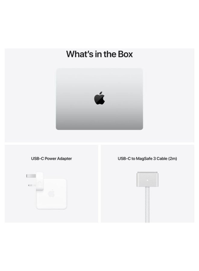 Apple - MacBook Pro Laptop With 14-Inch Display, M1 Pro chip with 10‑core CPU and 16‑core GPU Processor/16GB RAM/1TB SSD/macOS Big Sur English/Arabic Silver - Image 1
