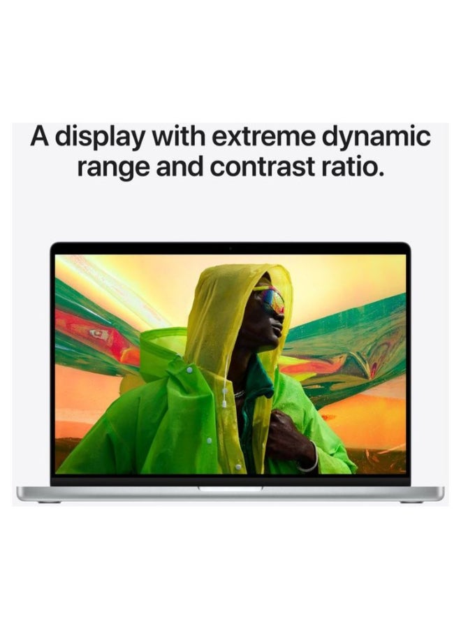 Apple - MacBook Pro Laptop With 14-Inch Display, M1 Pro chip with 10‑core CPU and 16‑core GPU Processor/16GB RAM/1TB SSD/macOS Big Sur English/Arabic Silver - Image 1