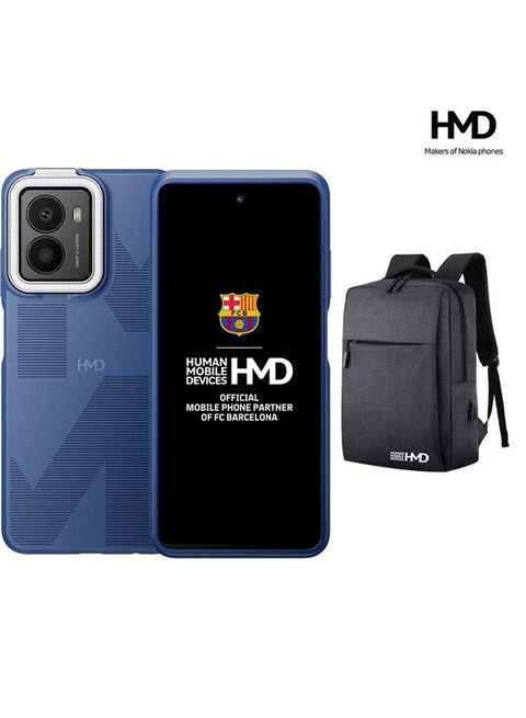 Fusion 5G Dual SIM 12+12GB RAM 256GB with Noir Indigo Selfie Case + USB Back Pack + 1 year Screen Damage Protection - Middle East Version