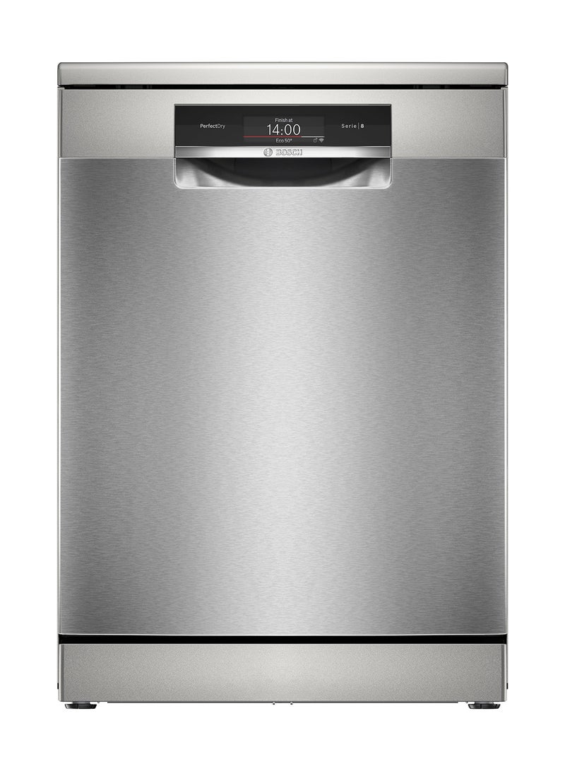 BOSCH - Series 8 Free-Standing Dishwasher 60 cm, 13 Place Settings, 8 Programs, Home Connect For Remote Monitoring And Control SMS8ZDI86M Grey - Image 1