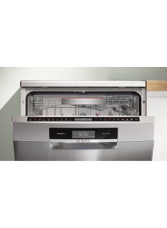 بوش Series 8 Free-Standing Dishwasher 60 cm, 13 Place Settings, 8 Programs, Home Connect For Remote Monitoring And Control SMS8ZDI86M Grey  - Image 4