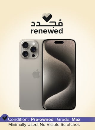 Renewed - iPhone 15 Pro Max 256GB Natural Titanium 5G With Facetime - Physical Dual SIM Version - pnsku/N70106846V/45/_/1725521962/70cd509d-f105-4b30-b35c-35cc8ee1aeeb